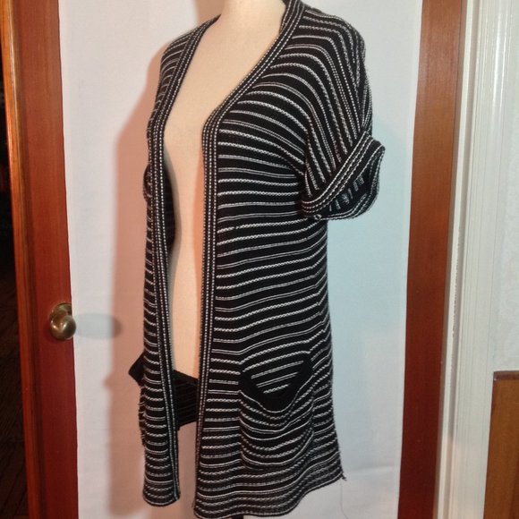 Silence + Noise Draped Open Front Sweater - Picture 2 of 7